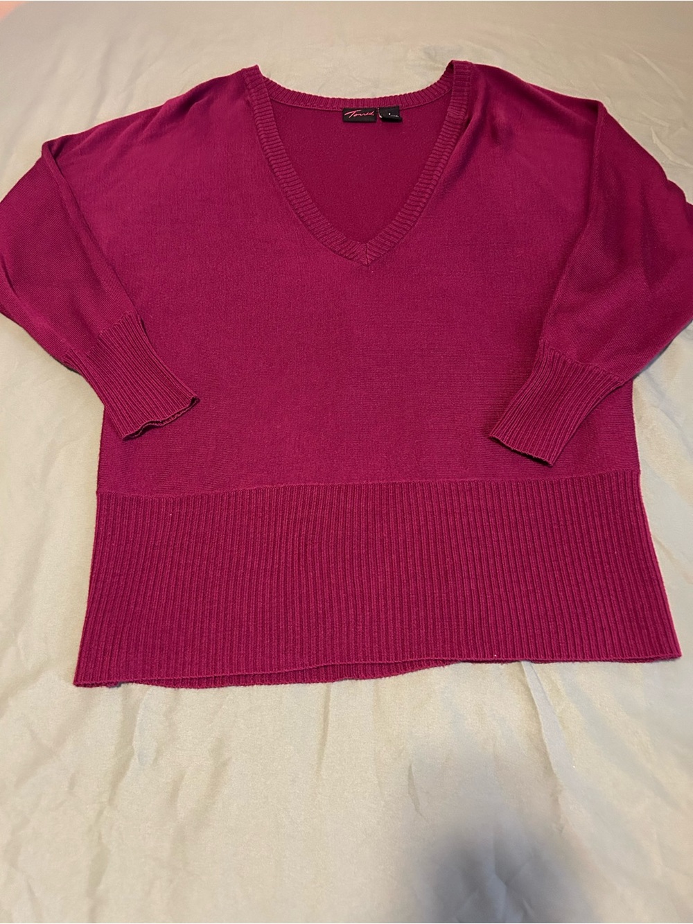 Torrid Magenta V-Neck Women's Sweater